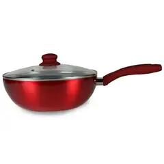 DORAL - Wok 26 cm Aluminio Rojo