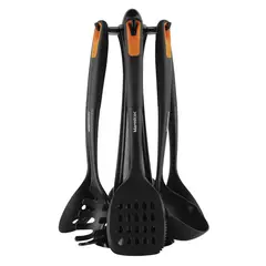 MARMICOC - Set de 7 Utensilios Cocina Colgantes Negro