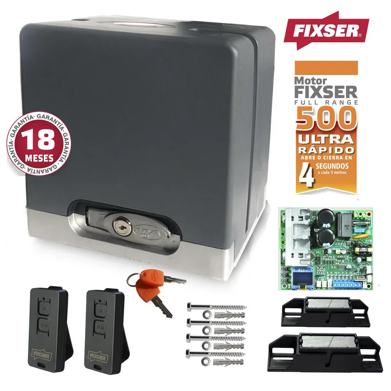 FIXSER - Kit motor portón eléctrico 500 kg rápido antiportonazo | Ofertitas