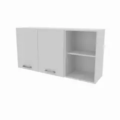 TECNOMOBILI - Armario Aéreo Cocina 2 Puertas Blanco/Blanco 60x119,8x31,6 cm espesor 15mm