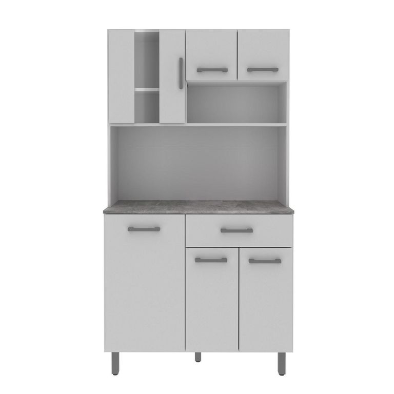 Kit Mueble Cocina 6 Puertas 1 Cajón Almacenamiento Hogar