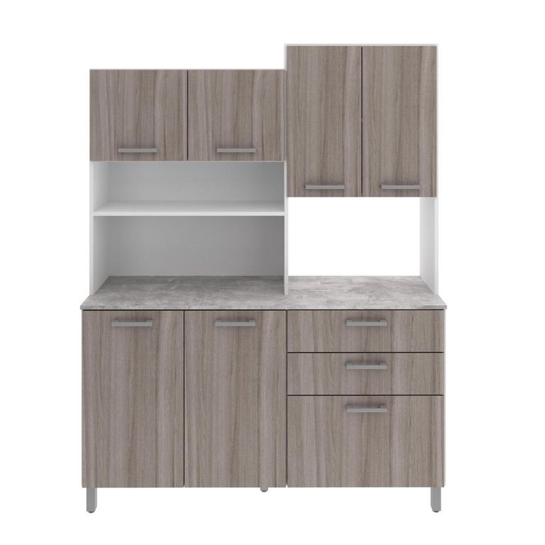 Kit Mueble Cocina 6 Puertas 3 Cajones Mdp 15Mm