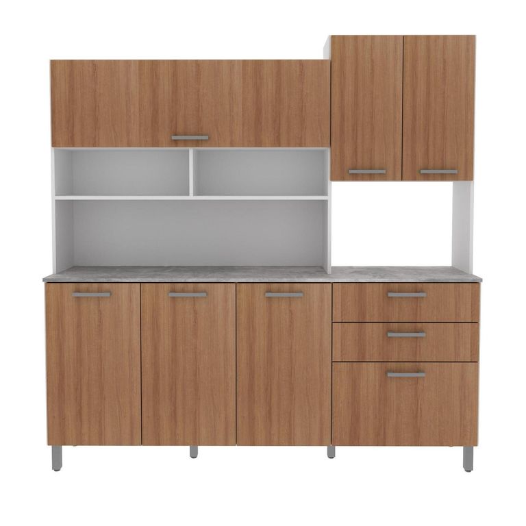 Kit Mueble Cocina 6 Puertas 3 Cajones Mdp 15Mm
