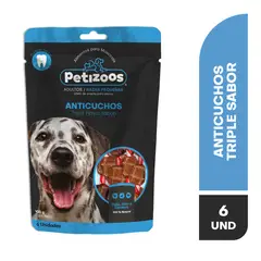 PETIZOOS - Snack para perros anticuchos triple sabor 100 gr