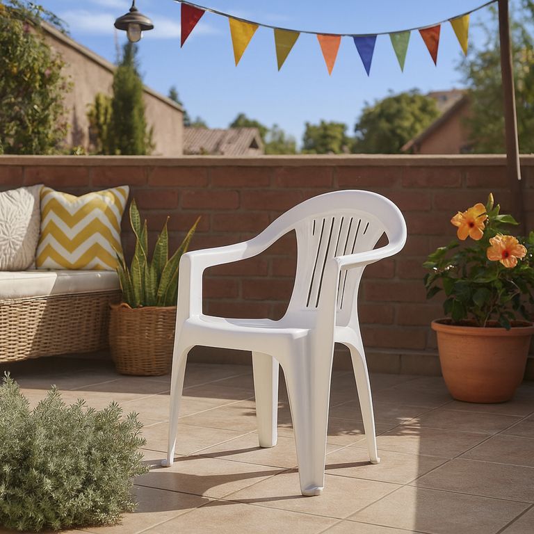 Silla de terraza barcelona blanca