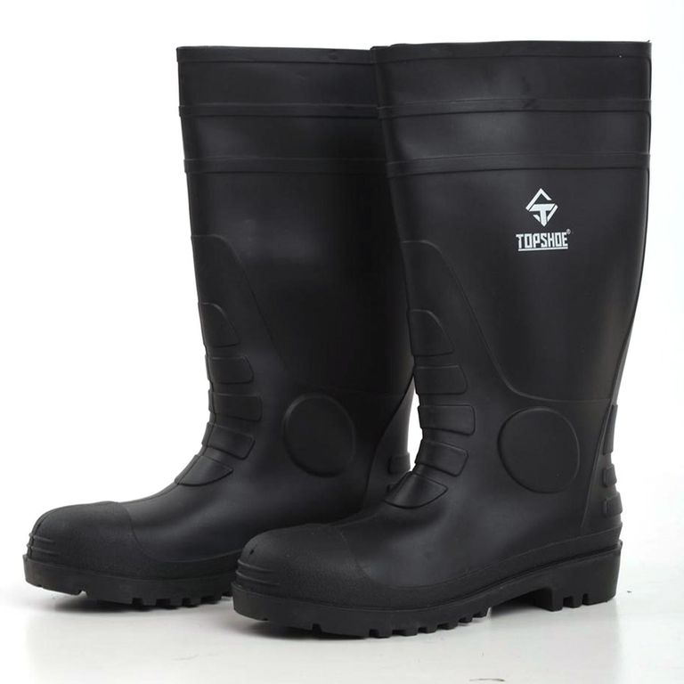 Bota PVC Punta y Planta Negra Unisex 6801-BLK-40