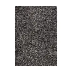 DIB - Alfombra Flokati 200X300 Negra/Blanca
