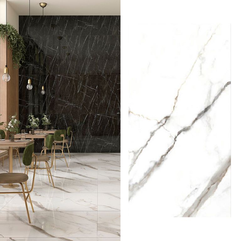 Porcelanato 60x120 cm Statuario Blanco 2.16 m2
