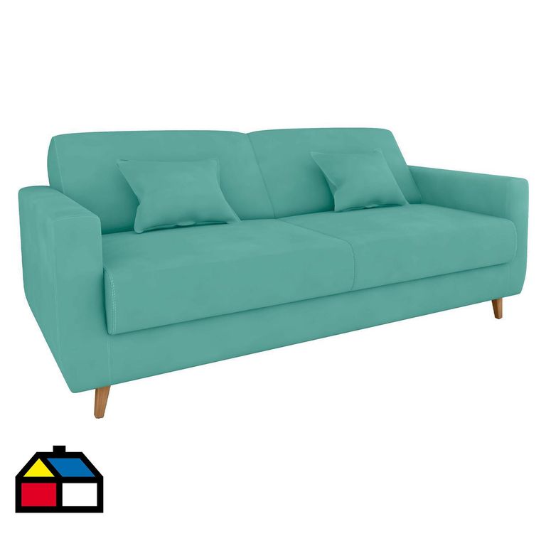 Sofá 3 cuerpos Emilia 90x90x202 cm Verde