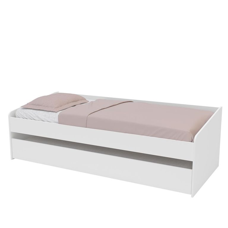 VEKKAHOME Cama 1 plaza Nido Gandu Blanco