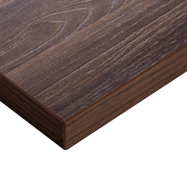 Cubierta Recta Compacta 62x240 cm de Melamina Natural Elm Tabaco