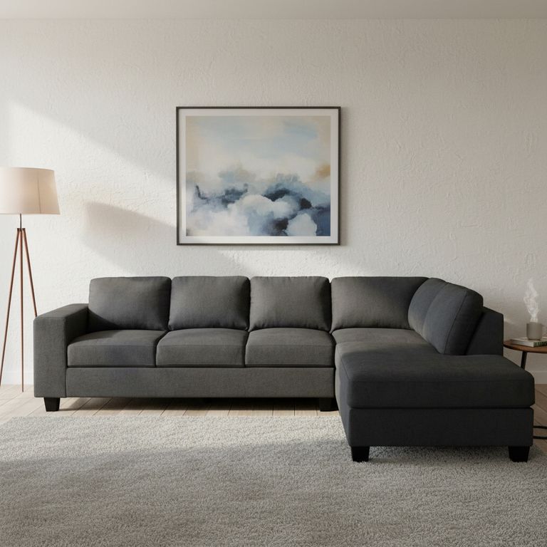 Sofá Seccional 5 cuerpos Tamesis 313x86x212 cm Gris