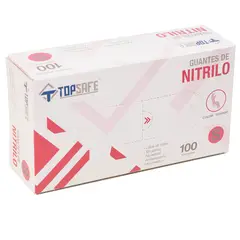 TOPSAFE - Guante de Nitrilo L Rosado
