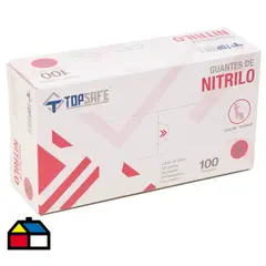 TOPSAFE - Guante de Nitrilo L Rosado