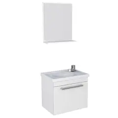 VEKKAHOME - Vanitorio Aéreo Agata Blanco 47x43x34 cm