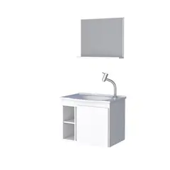 VEKKAHOME - Vanitorio Aéreo Safira Blanco 52x42x38 cm