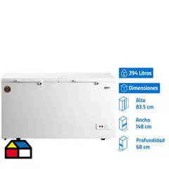 VENTUS - Congelador Industrial Tapa Dura dos puertas LED 430 l