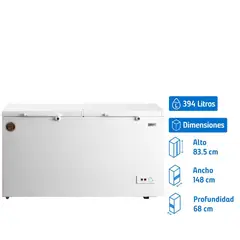 VENTUS - Congelador Industrial Tapa Dura dos puertas LED 430 l