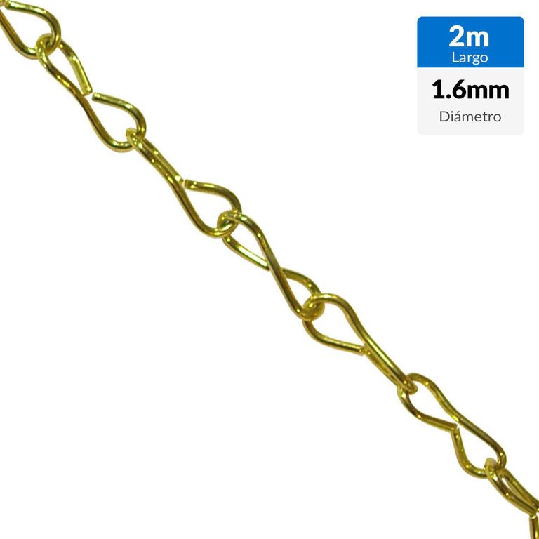Cadena decorativa diámetro 1.6 x 21 bronceado 2 metros