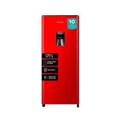 HISENSE - Refrigerador Single Door Frío Directo 177 Litros Rojo HRO179 RD