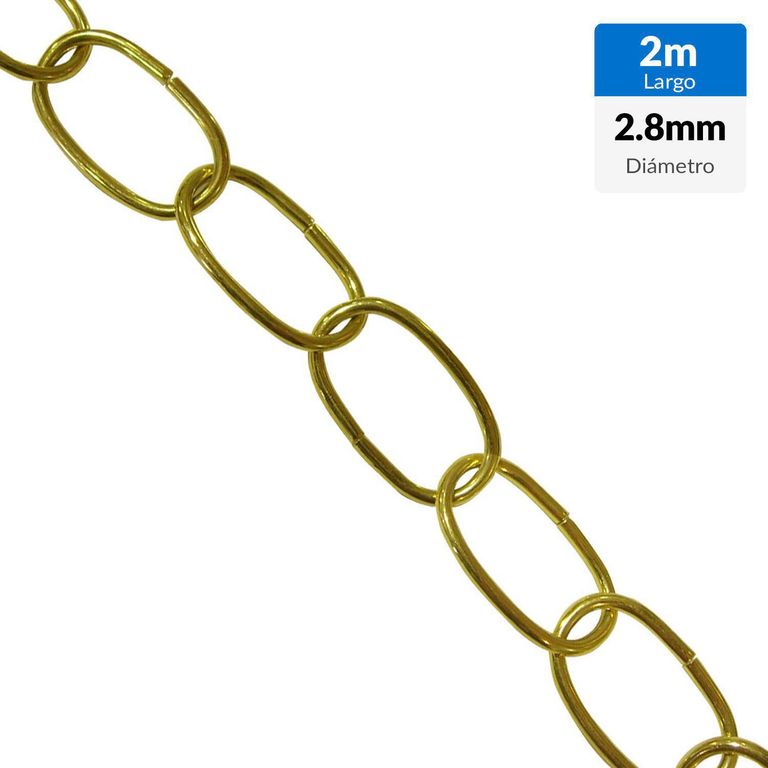 Cadena decorativa diámetro 2.8 x 16 bronceado 2 metros