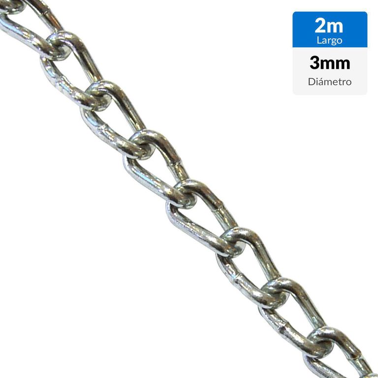 Cadena decorativa diámetro 3.0 x 17 zincado 2 metros