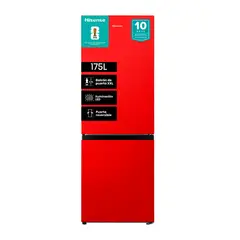 HISENSE - Refrigerador Bottom Freezer Frío Directo 175 Litros Rojo RB215NR