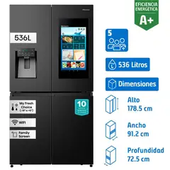 HISENSE - Refrigerador Multidoor No Frost 536 Litros Negro RQ697HB
