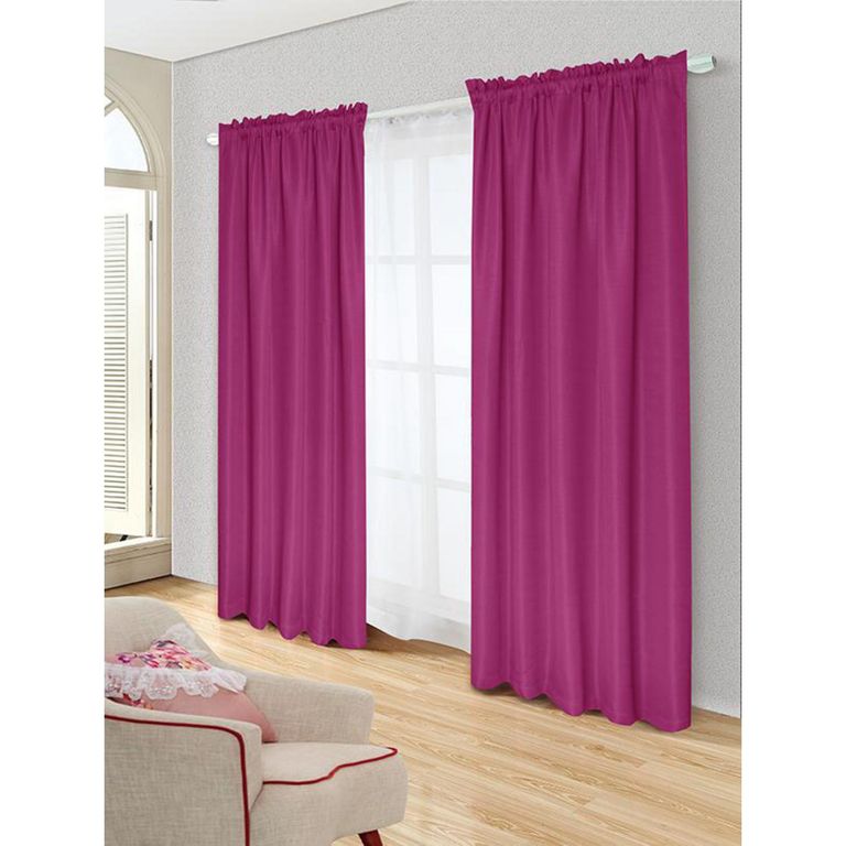Set cortina 140x220 cm Fucsia