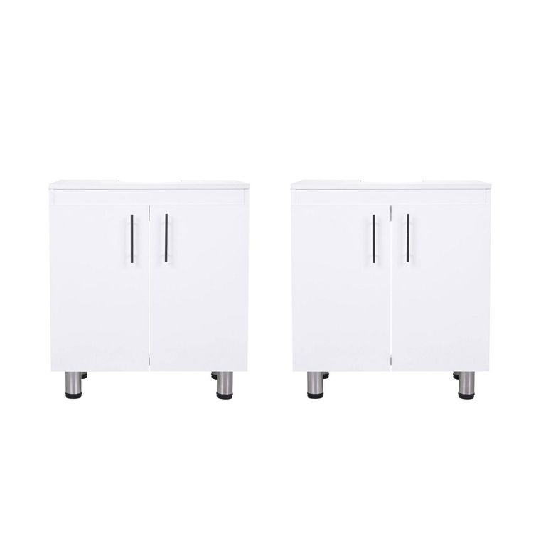 Combo 2 Vanitorios Patas Blanco 60x67x41.5 cm