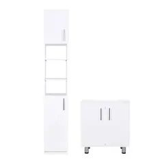 CIC - Combo Estante Vanitorio Blanco 30x180x30 cm