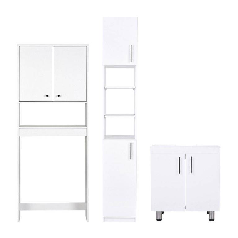Combo Estante Vanitorio Blanco 30x180x30 cm