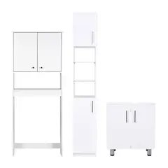 CIC - Combo Estante Vanitorio Blanco 30x180x30 cm