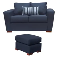 DKORA - Sofá Amber 2 cuerpos + pouf