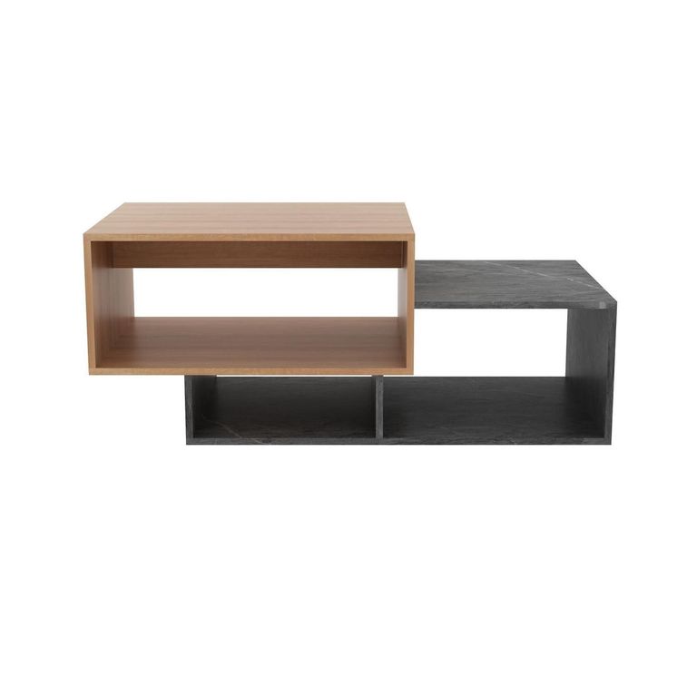 Mesa de centro almendra/mármol lunar 45x110x54 cm