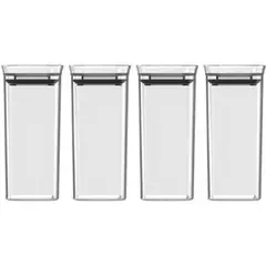 OU - Especieros Herméticos Block 4 Piezas 340 ml Transparente