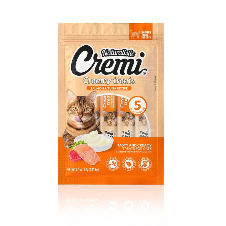 Liquid snack sabor salmón y atún 5 unds