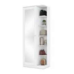 HOME MOBILI - Zapatera Duetto MDP 11 Nivel(es) 69x179x38 cm Blanco