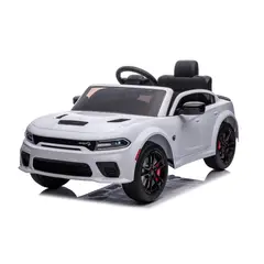 KIDSCOOL - Dodge Charger SRT blanco bateria 12V