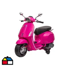 KIDSCOOL - Moto Vespa rosada Sprint racing bateria 12V
