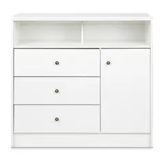 CIC - Cómoda 1 Puerta 3 Cajón(es) Kids 120x90x50 cm Blanco