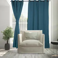 DORAL - Set Cortinas City 2P Blackout 140x220 cm Azul