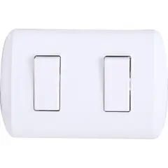 BTICINO - Interruptor doble 9/15 10 A Modus Plus Blanco