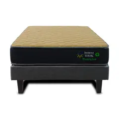 MANTAHUE - Cama Europea 1.5 plazas High Resilience Negro/Gris