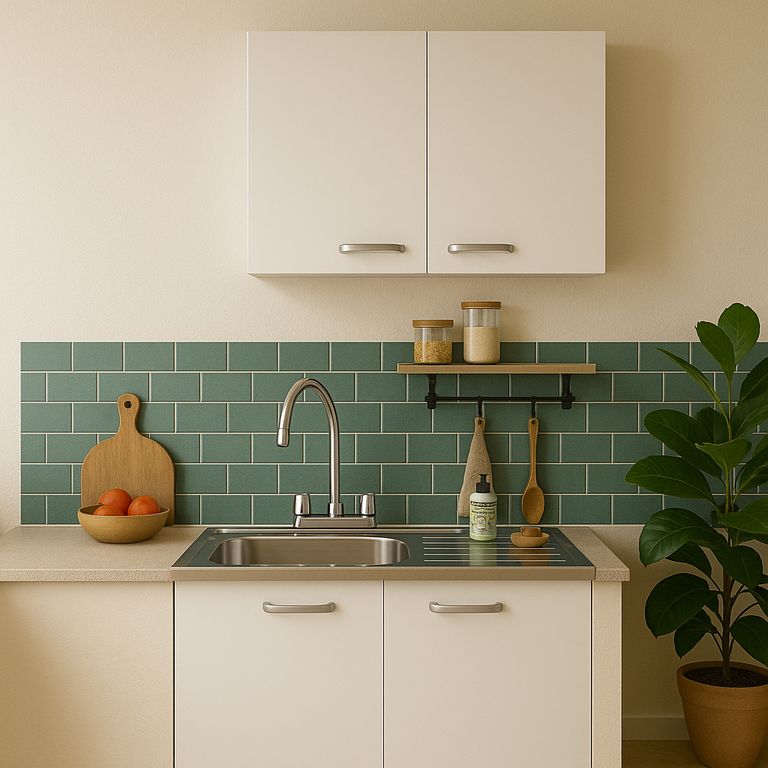 Kit Mueble/Mueble Aereo Blanco/Lavaplatos Iaquierdo 80 cm/Grifería