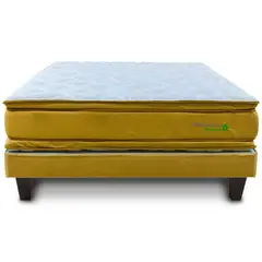 MANTAHUE - Cama 2 Plazas Europea High Resilience Millenium 2 Arena Oscuro