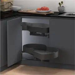 KUTZ - Gemela extraíble derecho para muebles antracita 900mm