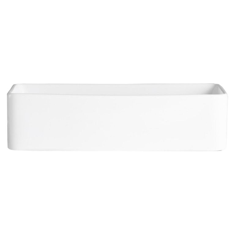 Lavamanos Sobrepuesto Forma Rectangular Loza 47x12x24 cm Blanco