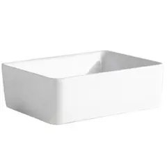DOMSA - Lavamanos Sobrepuesto Forma Rectangular Loza 41x13.5x30 cm Blanco