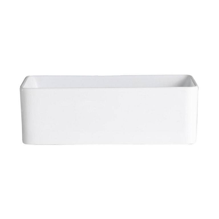 Lavamanos Sobrepuesto Forma Rectangular Loza 37x12x23.5 cm Blanco